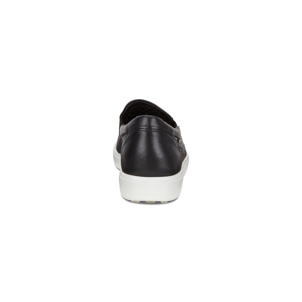 ECCO Womens Slip-On Black - Soft 7 Sneakers - GIE-704956